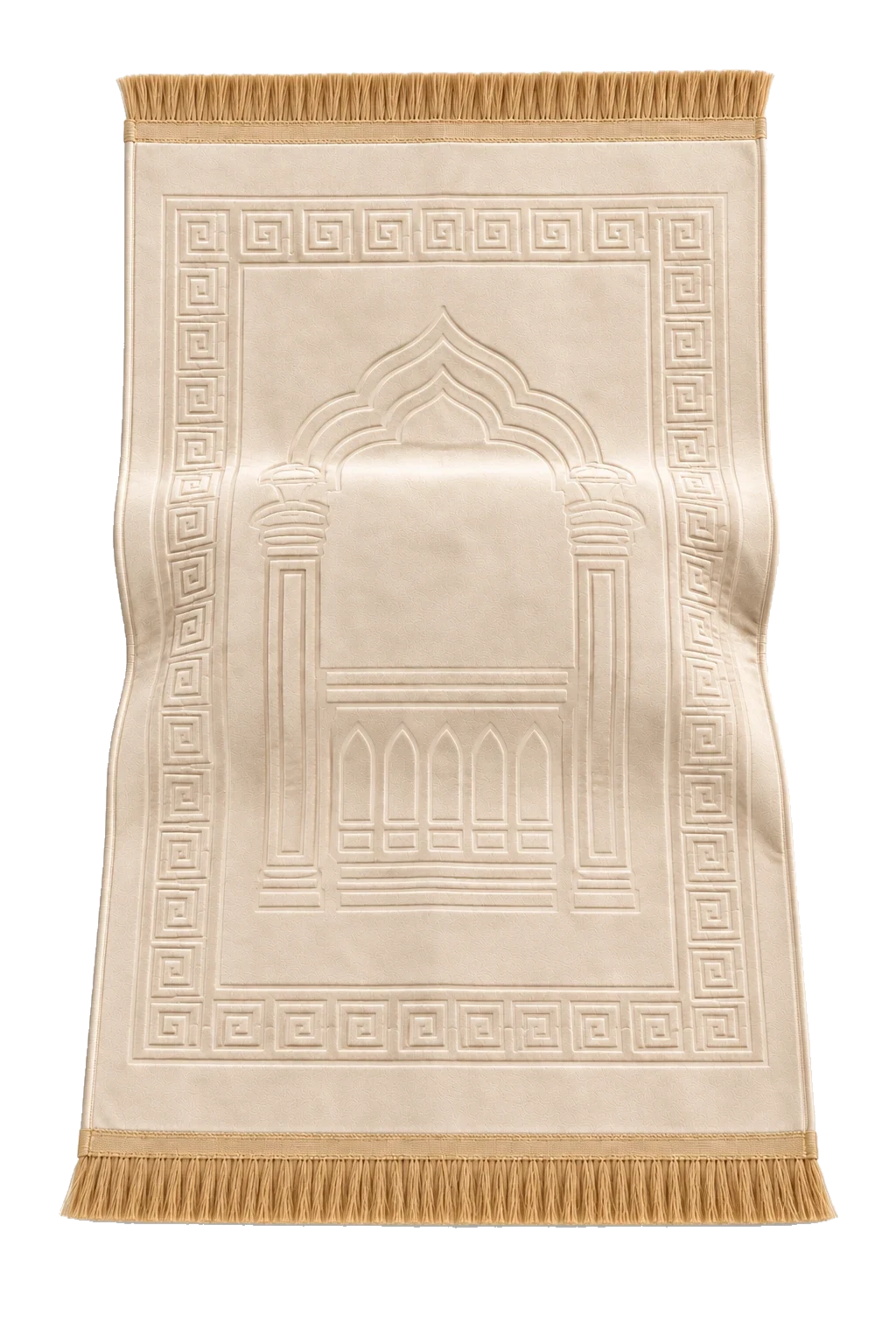 Tapis épais, mousse 8 cm, coloris crème